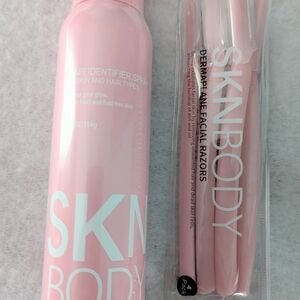 SKN BODY Pink Hair Identifier Spray and Razors Set